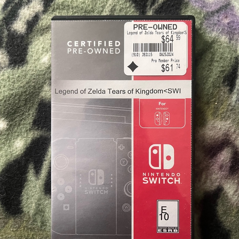 Nintendo Switch Legend of Zelda: Tears of Kingdom